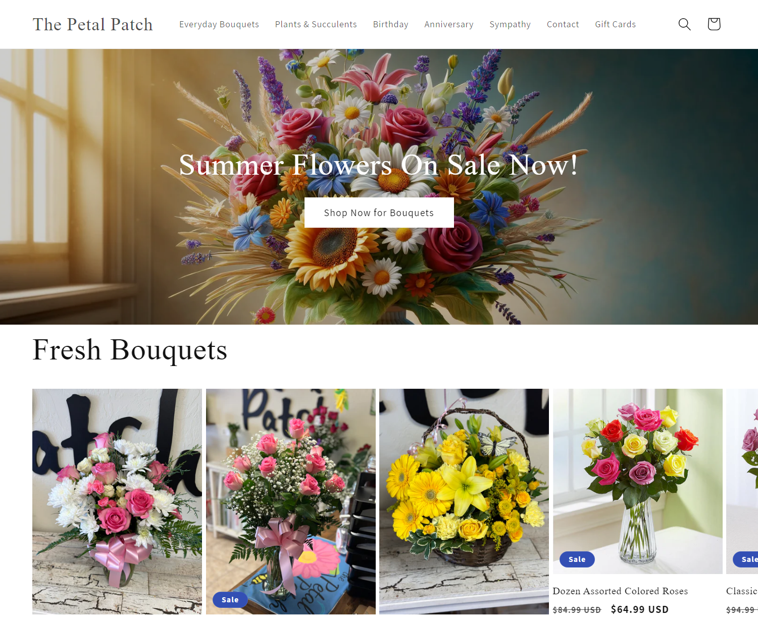 Petal Patch Ecommerce Website